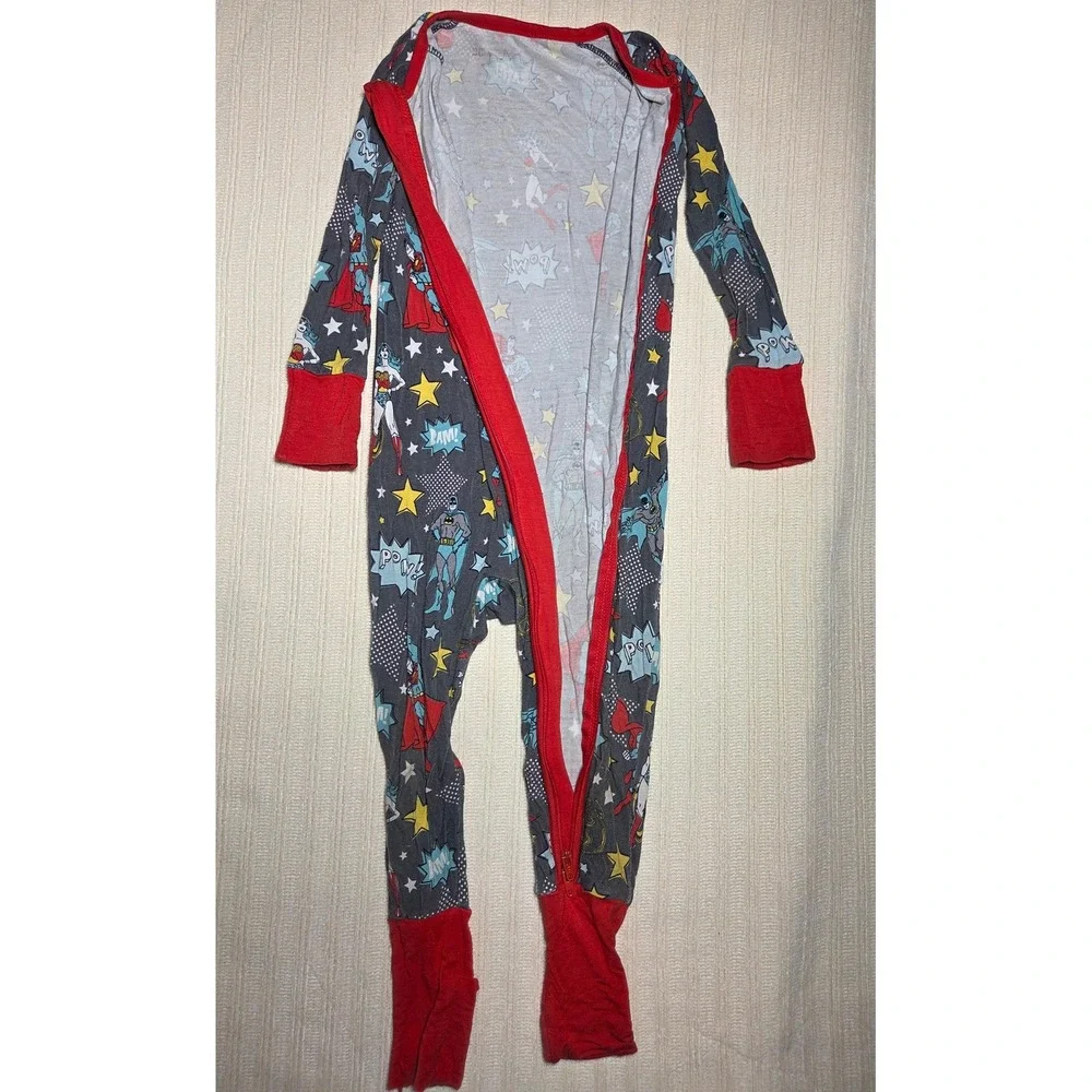 Little Sleepies Justice League Bamboo Zippy Pajamas 12-18 Months Unisex